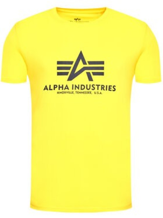 Alpha Industries T-Shirt Basic 100501 Żółty Regular Fit