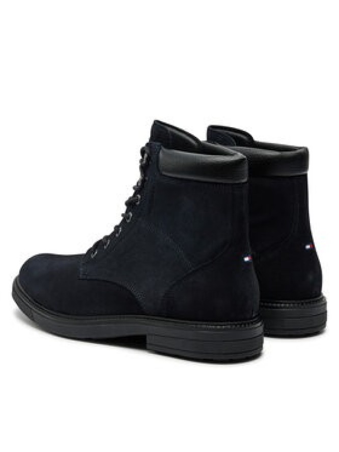 Tommy Hilfiger Kozaki Outdoor Suede FM0FM05193 Granatowy