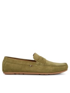 Tommy Hilfiger Mokasyny Casual Hilfiger Suede Driver FM0FM04998 Khaki