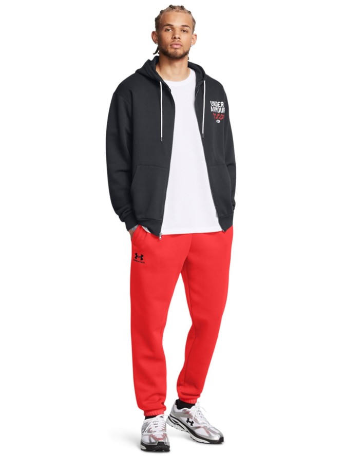 Spodnie dresowe męskie Under Armour UA Essential Fleece Jogger - czerwone