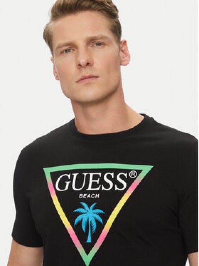 Guess T-Shirt F5GI00 J1314 Czarny Slim Fit