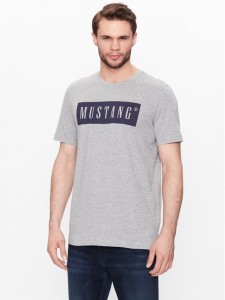 Mustang T-Shirt Alex 1013223 Szary Regular Fit