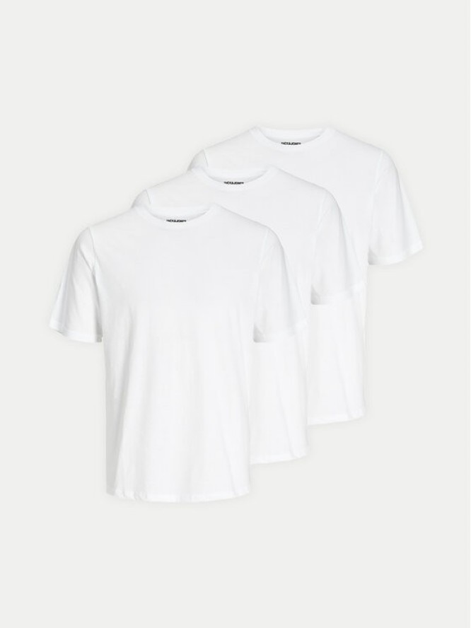 Jack&Jones Komplet 3 t-shirtów Under 12248076 Biały Standard Fit