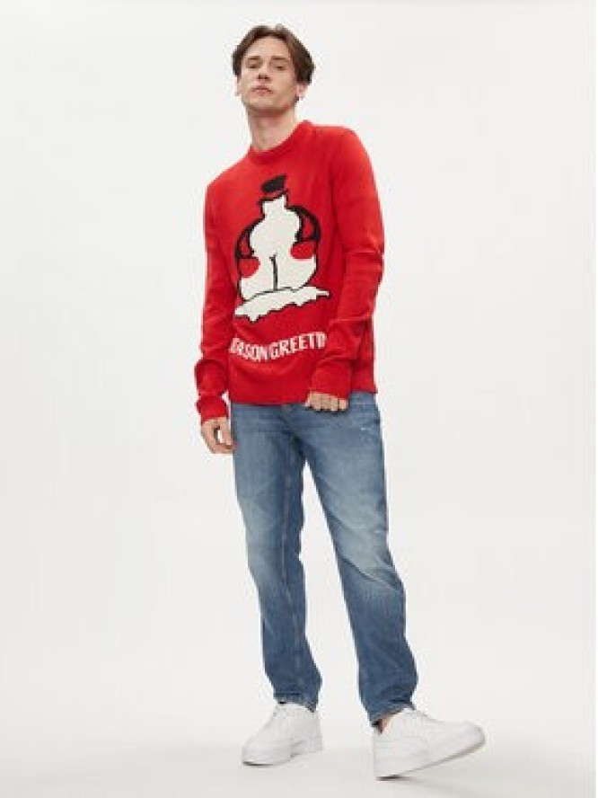 Only & Sons Sweter Xmas 22023350 Czerwony Regular Fit