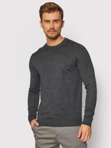 Selected Homme Sweter Town 16079772 Szary Regular Fit