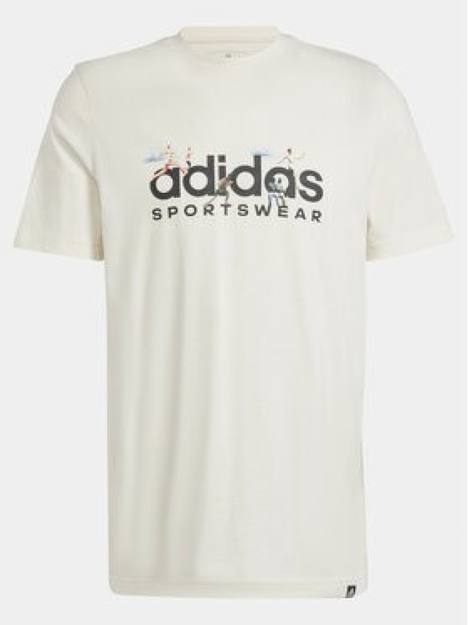 adidas T-Shirt Landscape IM8305 Beżowy Regular Fit