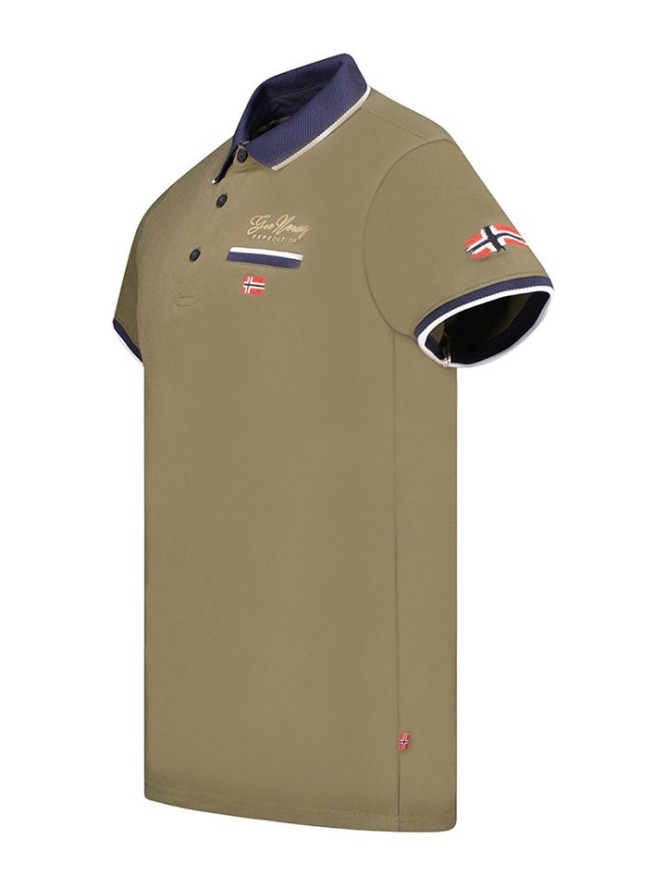 Geographical Norway Koszulka polo "Kara" w kolorze khaki rozmiar: L