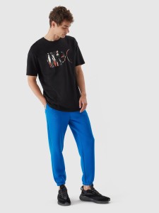 Spodnie dresowe joggery męskie - niebieskie
