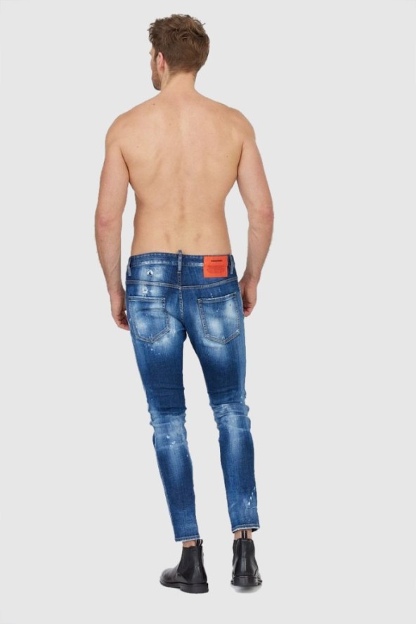 DSQUARED2 Niebieskie jeansy męskie Skater jean