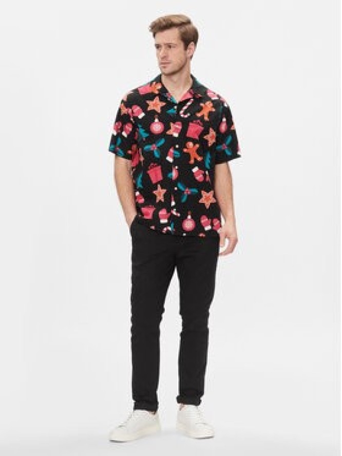 Jack&Jones Koszula 12248397 Czarny Relaxed Fit