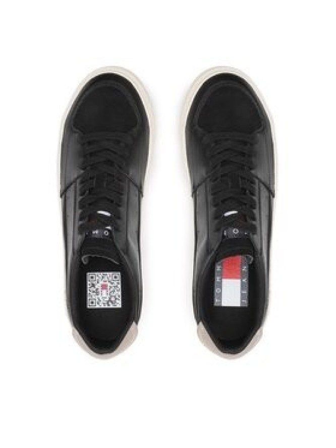 Tommy Jeans Sneakersy Vulcanized Ess EM0EM01106 Czarny