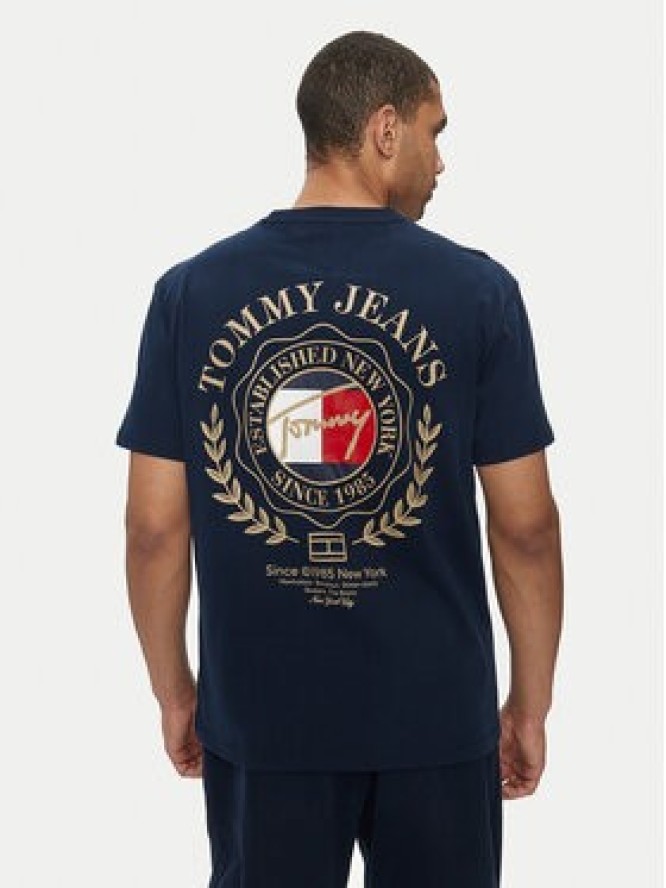 Tommy Jeans T-Shirt DM0DM18540 Granatowy Regular Fit