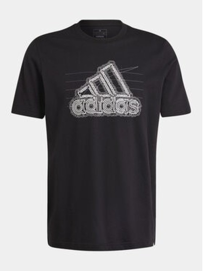 adidas T-Shirt Growth Badge Graphic IN6258 Czarny Regular Fit