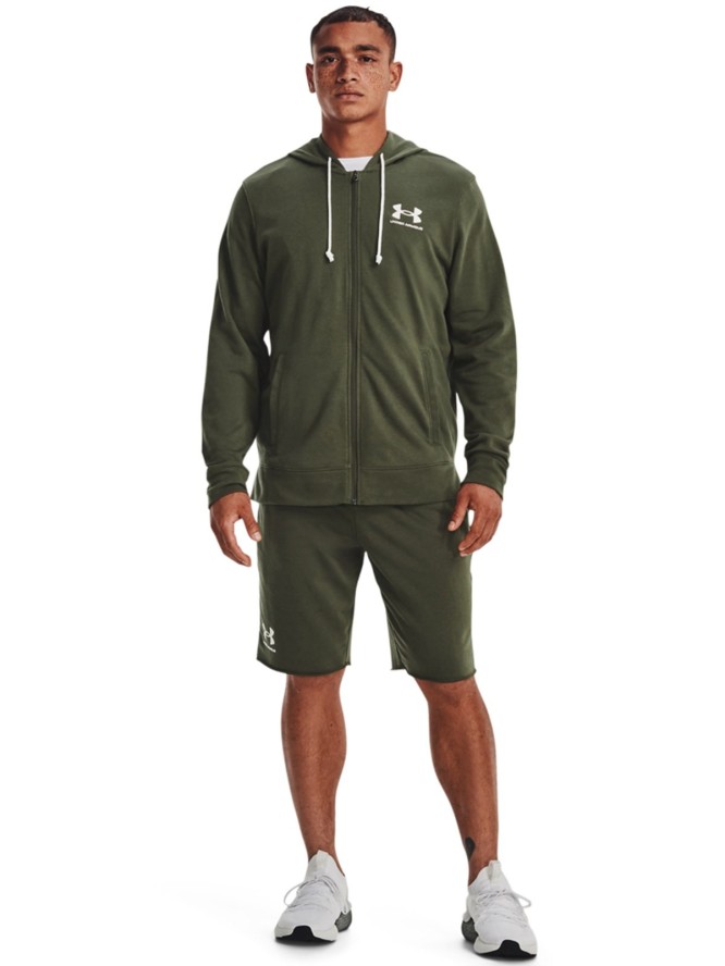 Bluza dresowa męska Under Armour UA Rival Terry Lc Fz - oliwkowy/khaki