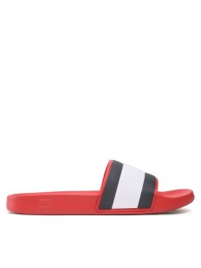 Tommy Hilfiger Klapki Rubber Th Flag Pool Slide FM0FM04263 Czerwony