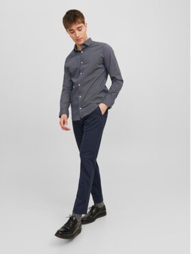 Jack&Jones Chinosy Marco 12237523 Granatowy Slim Fit