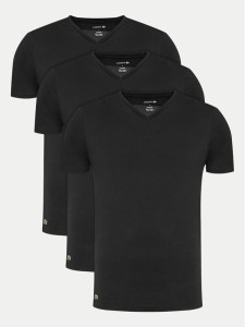 Lacoste Komplet 3 t-shirtów TH9008 Czarny Slim Fit