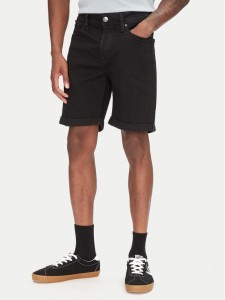 Jack&Jones Szorty jeansowe Rick 12269497 Czarny Regular Fit
