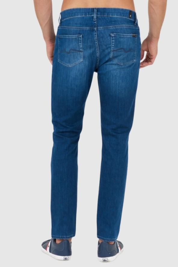 7 FOR ALL MANKIND Granatowe jeansy męskie SLIMMY TAPERED LUXE PERFORMANCE ECO