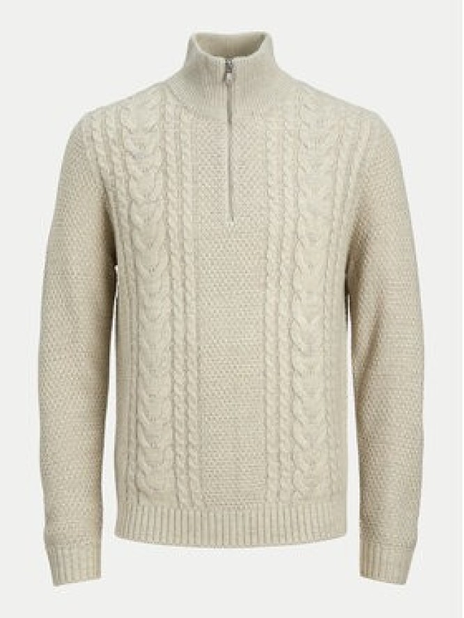 Jack&Jones Sweter Craig 12260826 Écru Regular Fit