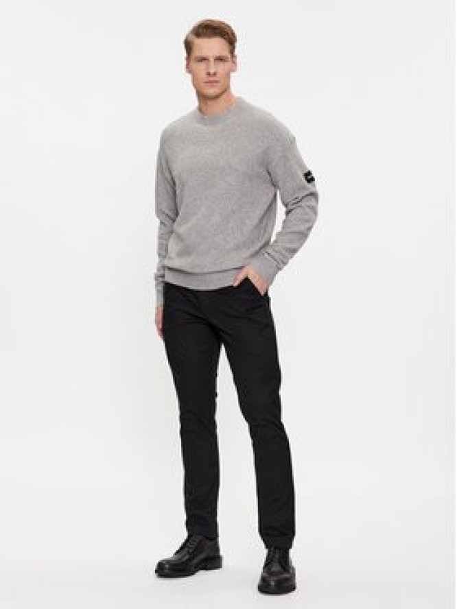 Calvin Klein Sweter K10K110401 Szary Regular Fit