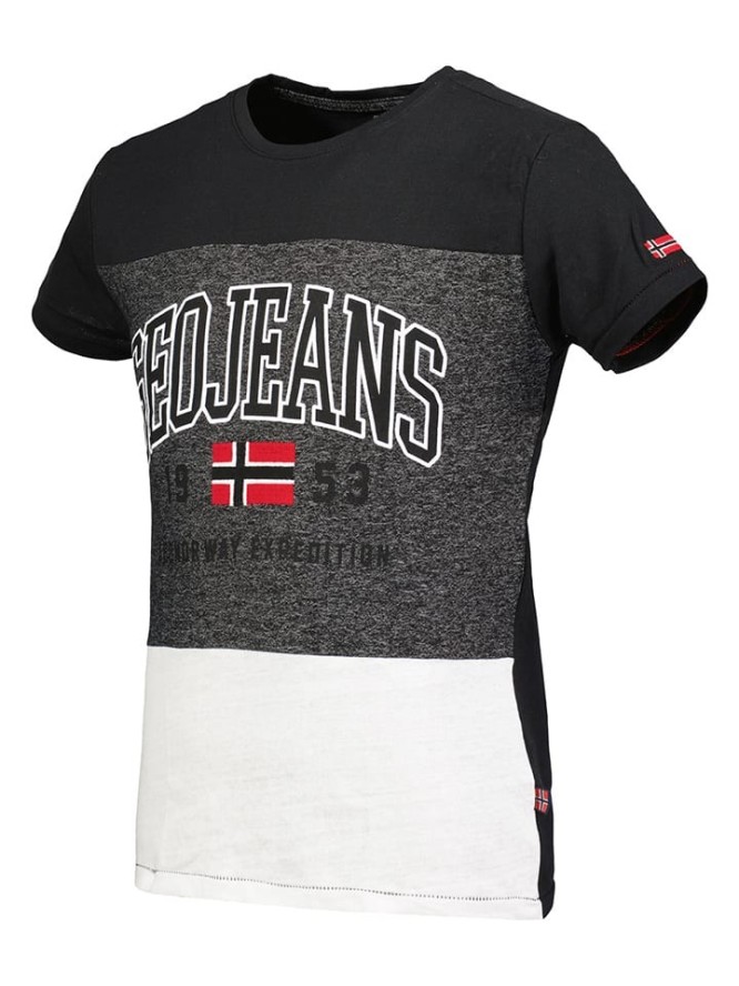 Geographical Norway Koszulka w kolorze czarno-białym rozmiar: M