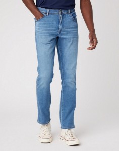 WRANGLER TEXAS SLIM MĘSKIE SPODNIE JEANSOWE THE STORY W12S7424J