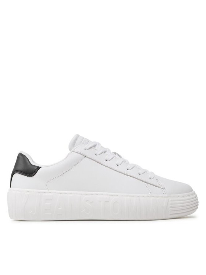 Tommy Jeans Sneakersy Leather Outsole EM0EM01159 Biały