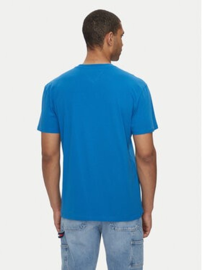 Tommy Jeans T-Shirt DNA Flag DM0DM18533 Niebieski Regular Fit