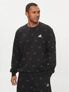 adidas Bluza Seasonal Essentials Monogram Graphic IS1828 Czarny Regular Fit