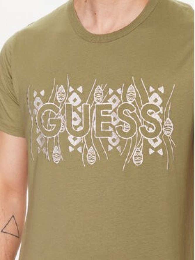 Guess T-Shirt M3GI15 K8FQ4 Zielony Regular Fit