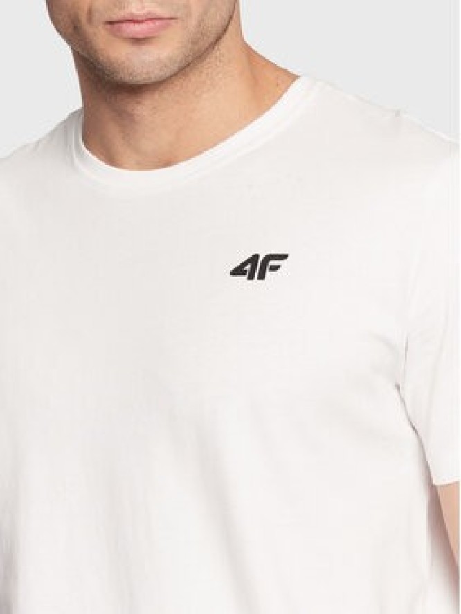4F T-Shirt H4Z22-TSM352 Biały Regular Fit