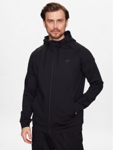 4F Bluza H4Z22-BLMF350 Czarny Regular Fit