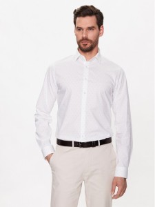 Calvin Klein Koszula K10K111289 Biały Slim Fit