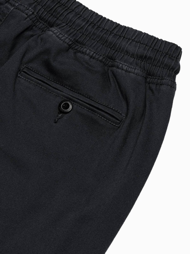 Spodnie męskie materiałowe JOGGERY - czarne V1 P885 - XXL