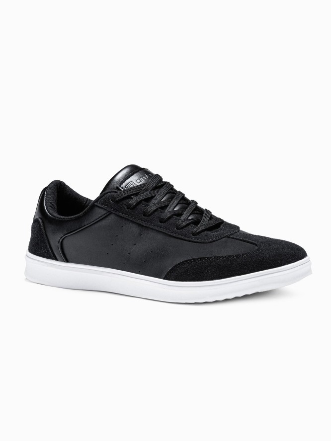 Casualowe buty męskie sneakersy OLDSCHOOL – czarne V2 OM-FOCS-0104 - 45