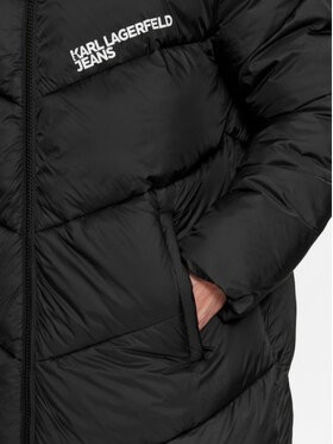 KARL LAGERFELD Kurtka puchowa Klj Long Puffer Jacket 236D1501 Czarny Regular Fit