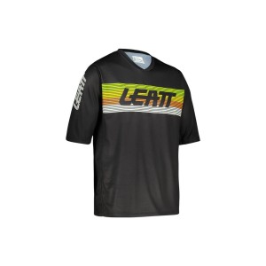 Koszulka rowerowa MTB męska Leatt Enduro 3.0 V22 Black z krótkim rękawem