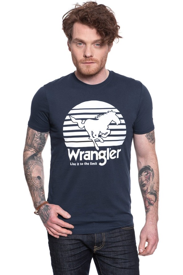 WRANGLER T SHIRT SS HORSE TEE DARK NAVY W7G1D3XAE