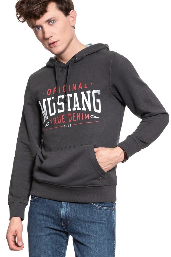 BLUZA MUSTANG Printed Hoodie PHANTOM 1009346 4087