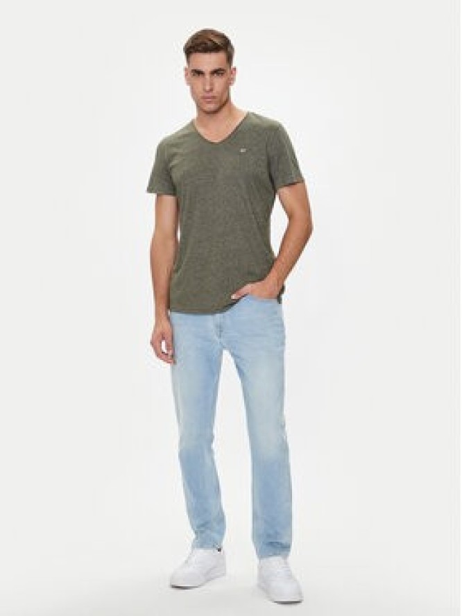 Tommy Jeans T-Shirt Jaspe DM0DM09587 Zielony Slim Fit