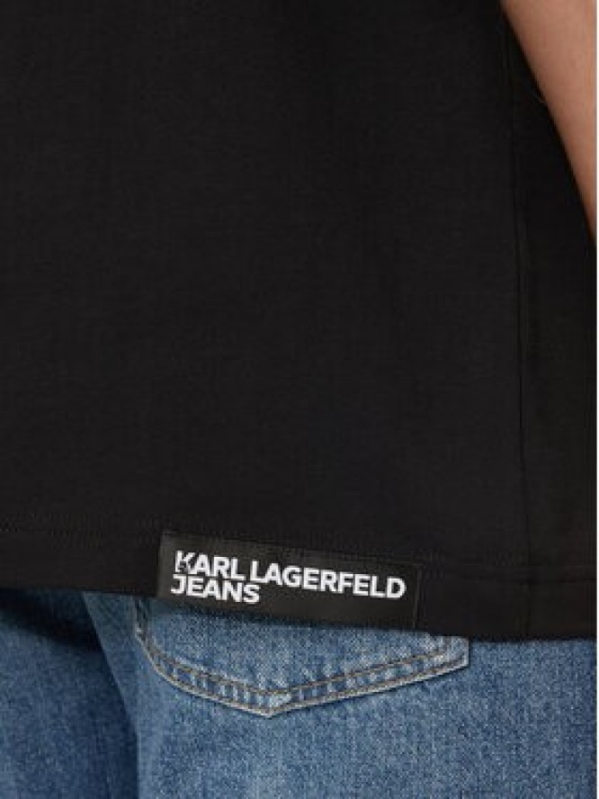 Karl Lagerfeld Jeans T-Shirt 246D1700 Czarny Regular Fit