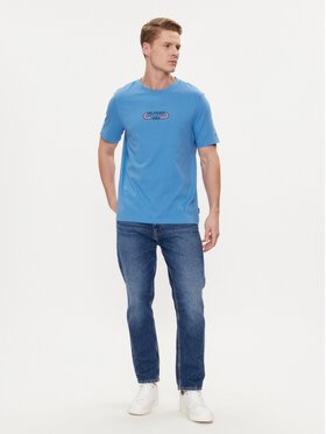 Tommy Hilfiger T-Shirt Track Graphic MW0MW34429 Niebieski Regular Fit
