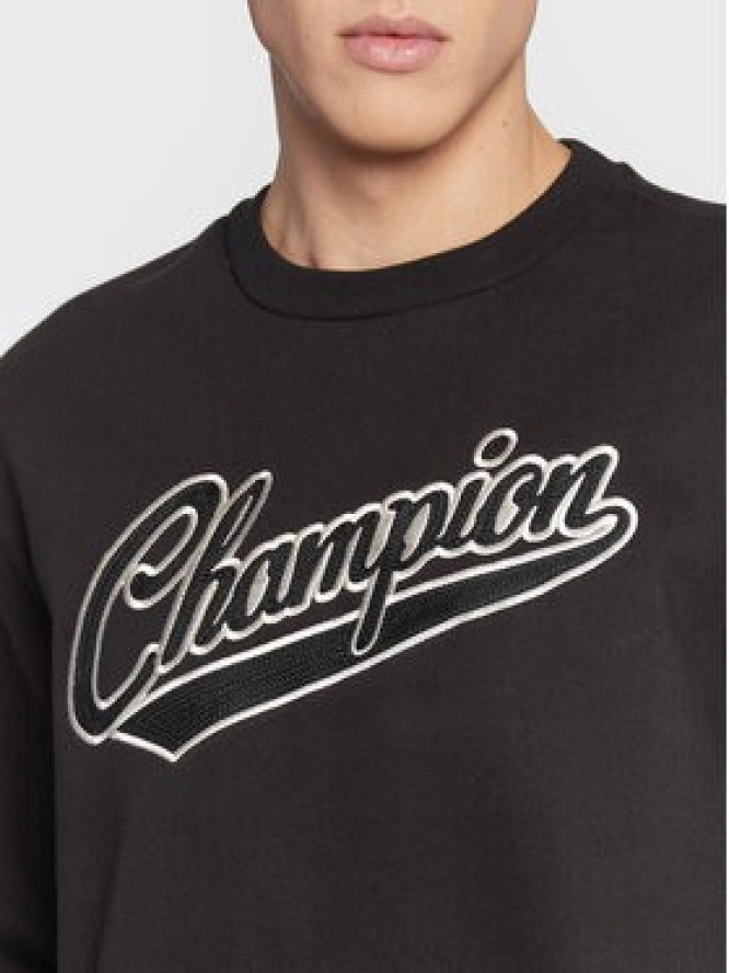 Champion Bluza Varsity Script Logo 217888 Czarny Regular Fit