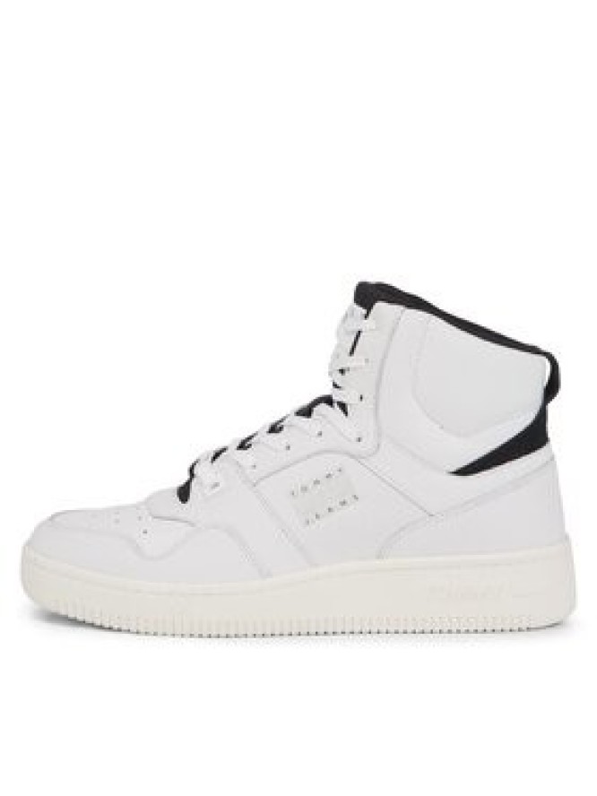 Tommy Jeans Sneakersy Basket Mid EM0EM01258 Biały