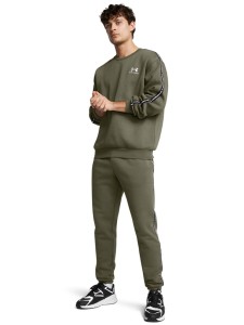 Spodnie dresowe męskie Under Armour UA Icon Fleece Jgr Taping - oliwkowe/khaki