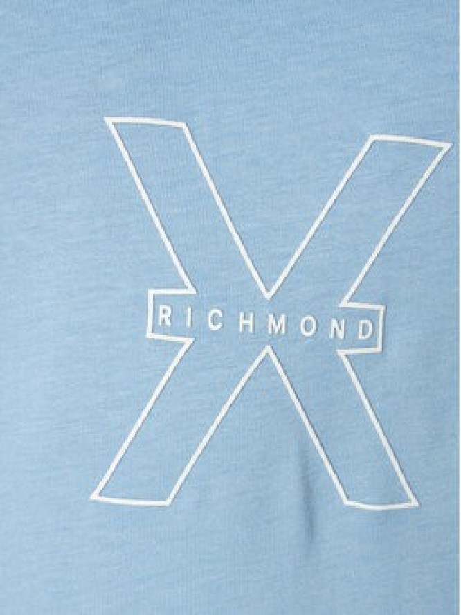 Richmond X T-Shirt Rached UMP24031TS Błękitny Regular Fit