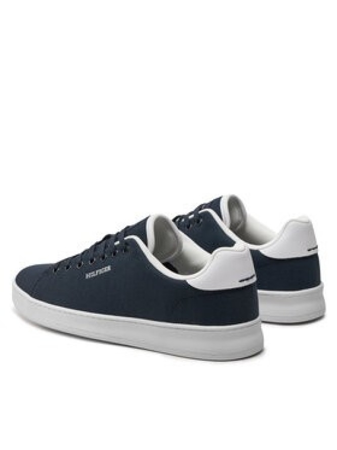 Tommy Hilfiger Sneakersy Court Cupsole Pique Textile FM0FM04967 Granatowy