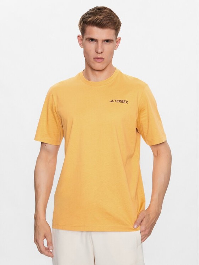 adidas T-Shirt IL2647 Żółty Regular Fit