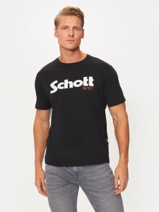 SCHOTT N.Y.C. T-Shirt TSLOGO Czarny Regular Fit